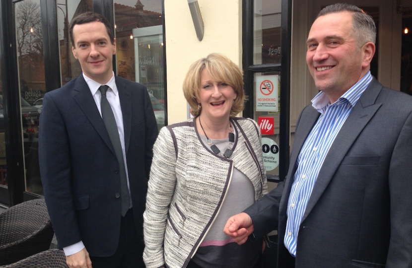 George Osborne, Mary Robinson and Chris Syddall