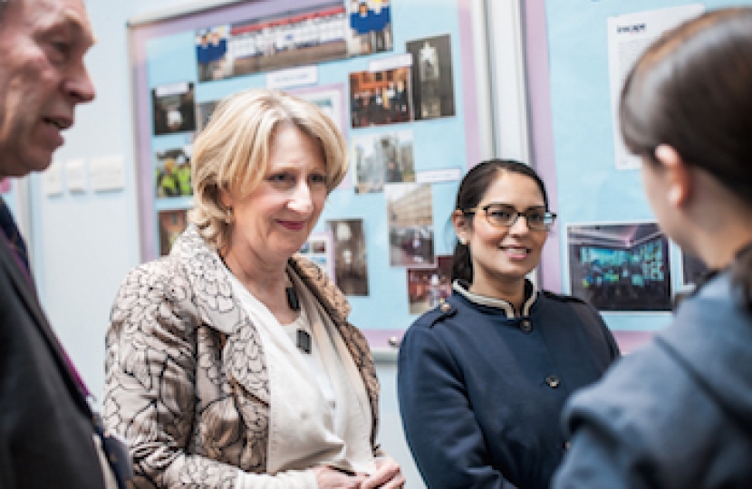 Mary Robinson, Priti Patel and Bob Stevenson