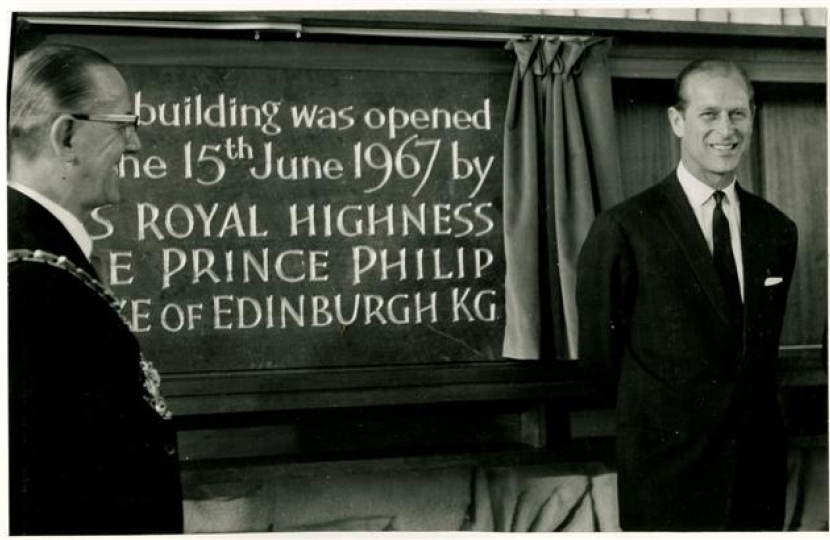 HRH Prince Philip visiting Salford University
