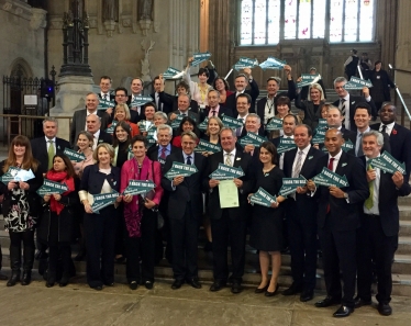 Mary and colleagues supporting the Homelessness Reduction Bill in Westminster Hall
