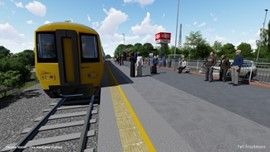 Illustration of Cheadle Train Station development